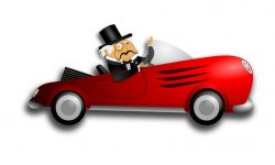 illustration-rich-old-man-driving-a red-sports car